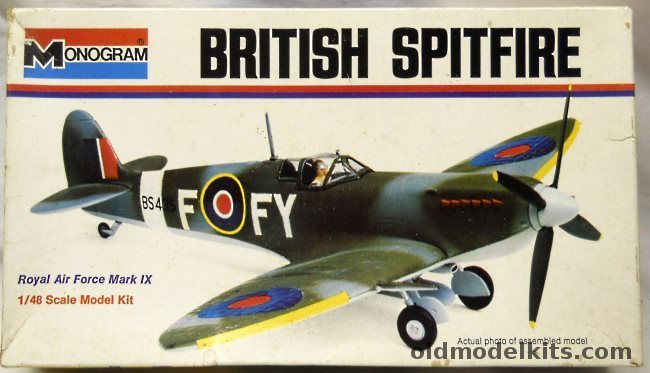Monogram 1/48 British Spitfire Mark IX - White Box Issue, 6801 plastic model kit